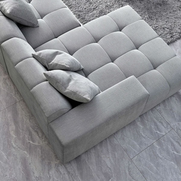 Aluxo Leonard Left-Hand Corner Grey Boucle
