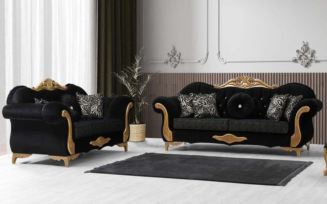 Dynasty Black Sofa Set (Starting from £600 to £1800)