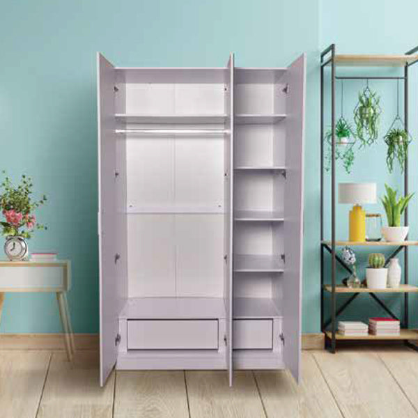 Derby Tall Wardrobe - 3 Door with Shelves