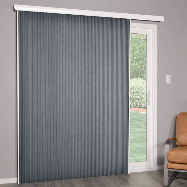 Grey Fabric Vertical Blinds