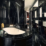 Load image into Gallery viewer, Nero Marquina Black and white- 120x60 High Gloss Porcelain Tile
