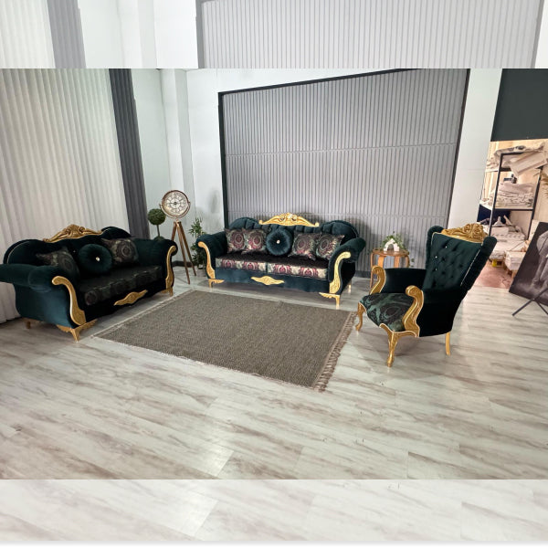 Dynasty Green Sofa Set