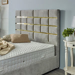 Load image into Gallery viewer, Vida Bed Frame with Aluminum Gold Accent (Starting from £800 to £1000)
