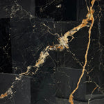 Load image into Gallery viewer, Black and gold - High gloss porcelain tile - 1200x600 mm
