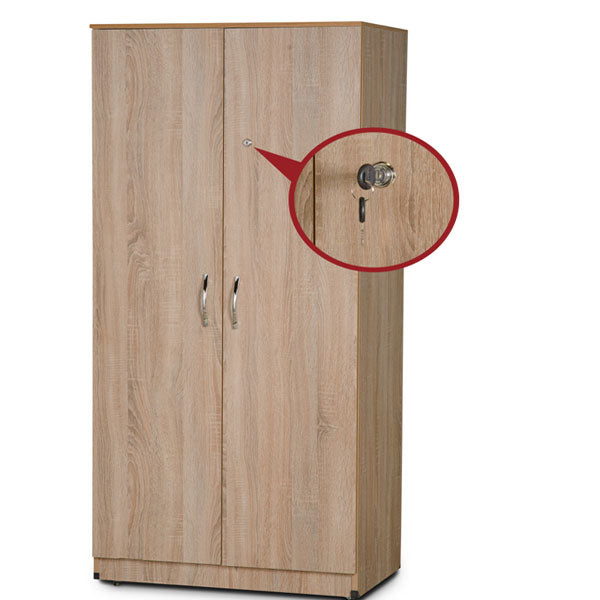 LADIES 2 DOOR WARDROBE WITH DIVIDER
